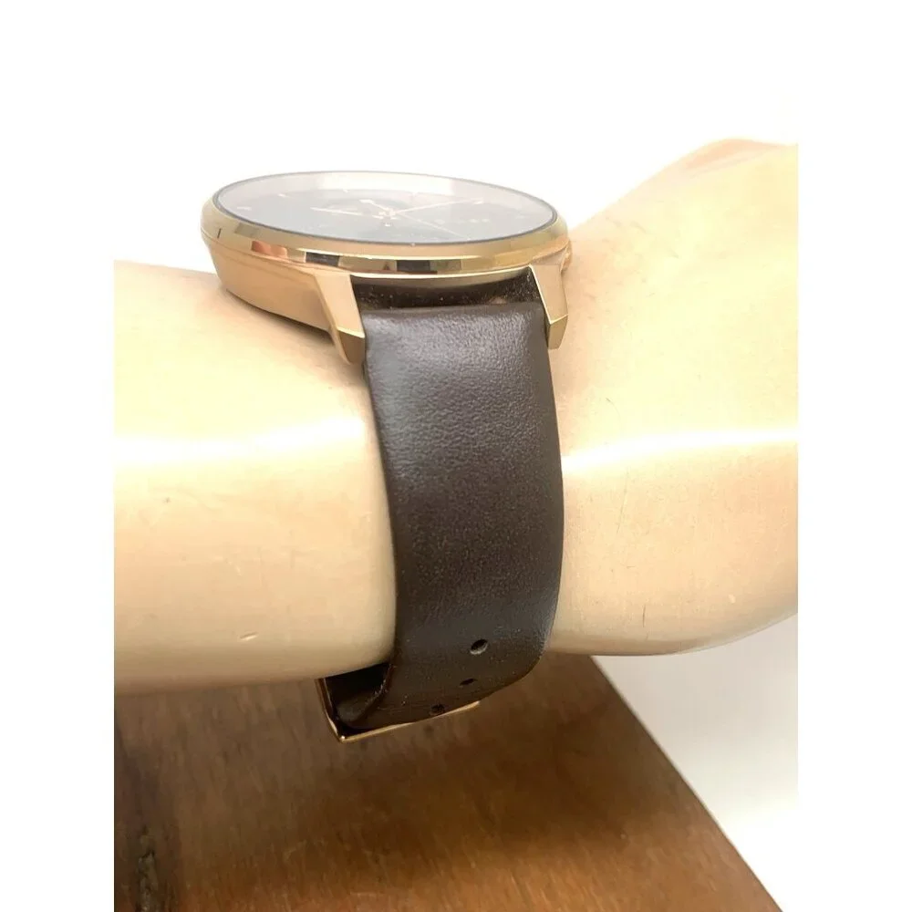 Hugo Boss Mens Watch 1514103 Tyler Quartz Rose Gold Blue Dial Brown Leather 43mm